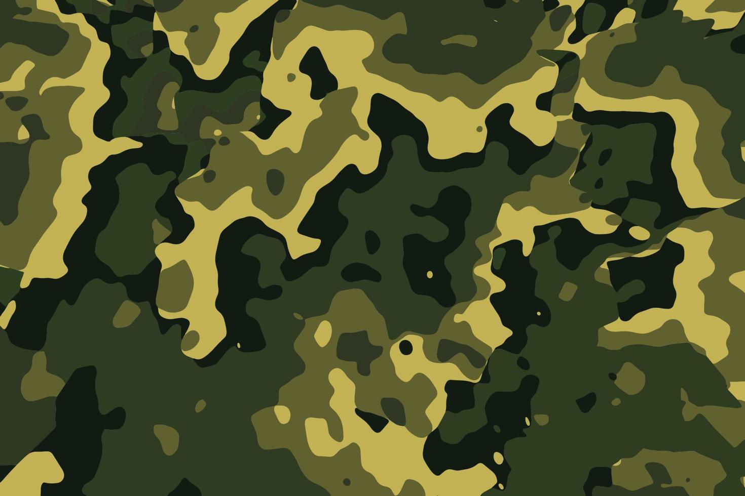klassisk kamouflage militär bakgrund. abstrakt grön camo textur i skog stil. armé kläder mönster i khaki färger vektor