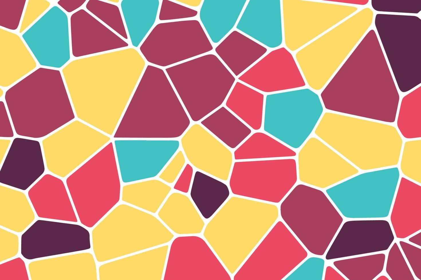 abstrakte bunte Voronoi-Diagrammmuster blockiert Hintergrund vektor
