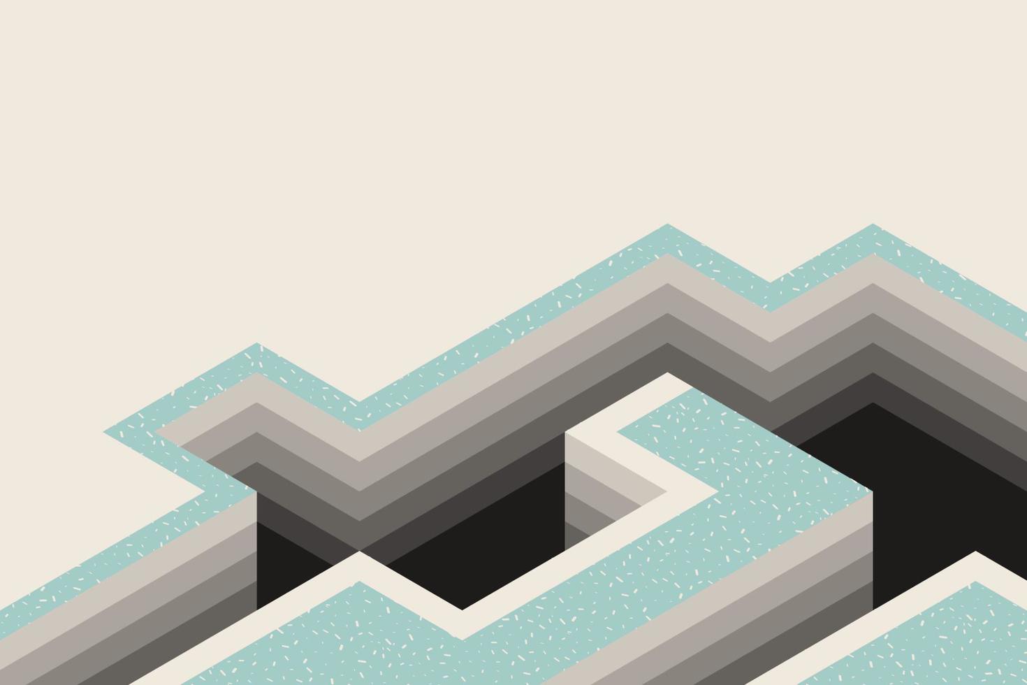 volym ändlös labyrint i geometrisk stil. abstrakt labyrint med doodle runda linjer textur överlagring vektor