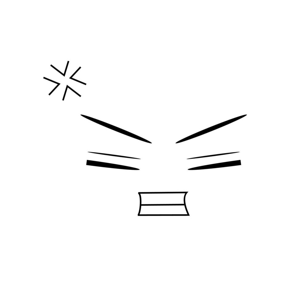 Wütendes Gesicht Emoticon vektor