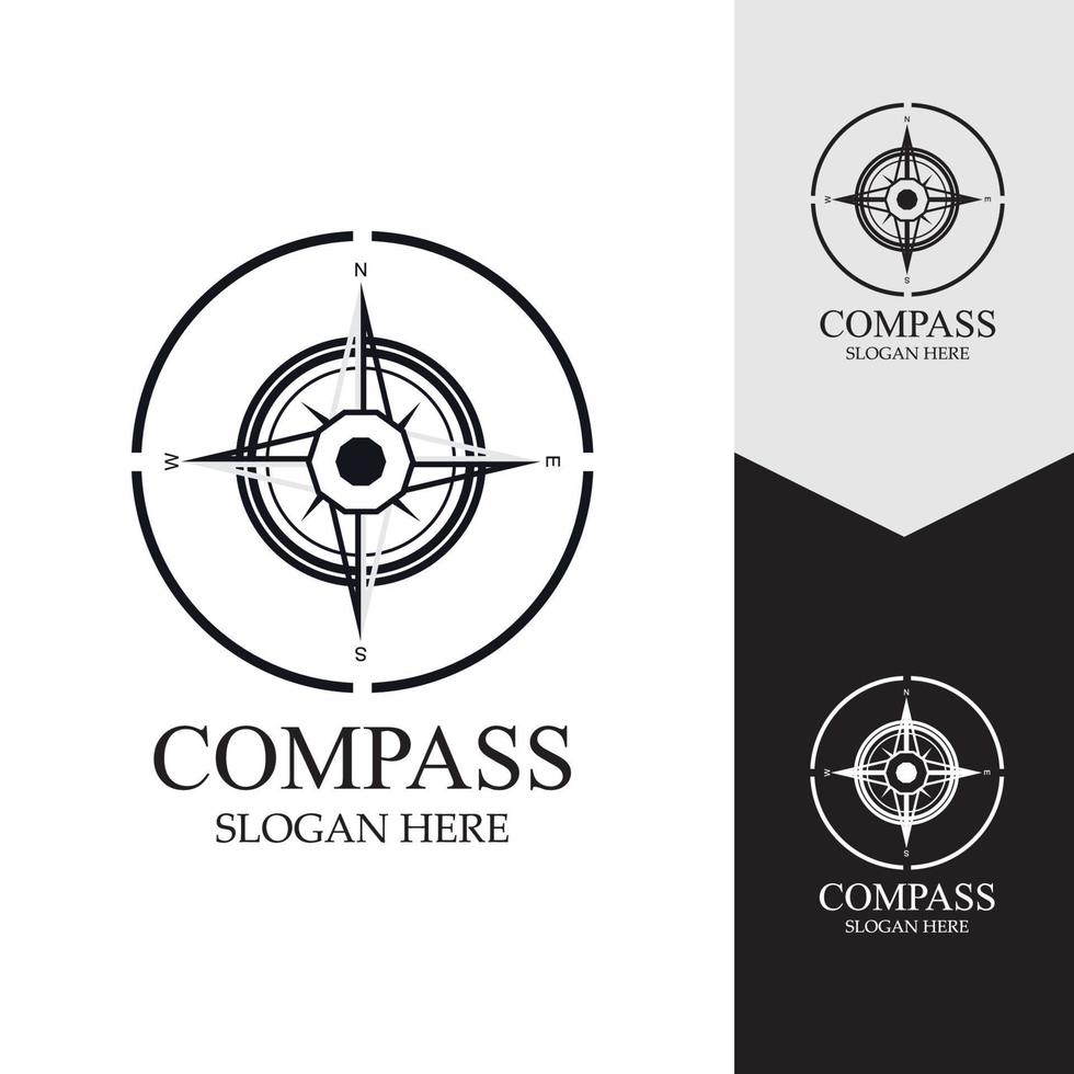 Kompass Logo Vorlage Vektor Icon Illustration Design