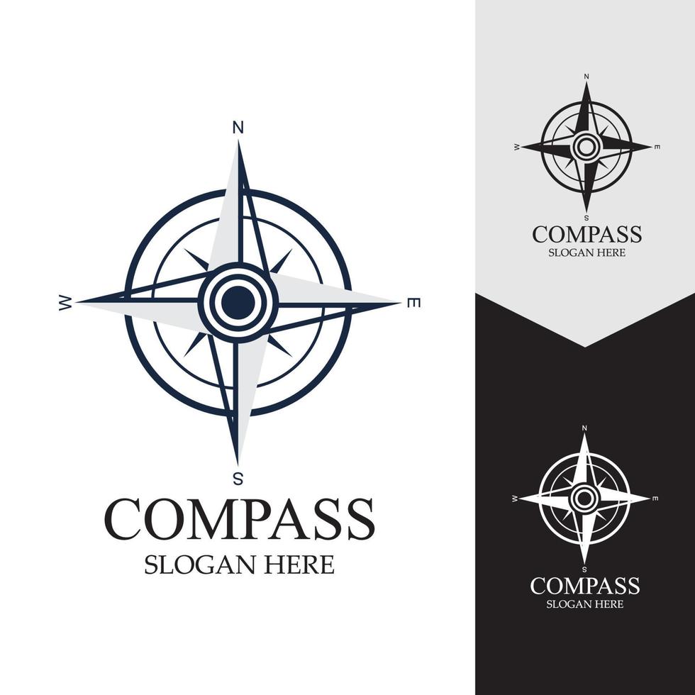 Kompass Logo Vorlage Vektor Icon Illustration Design