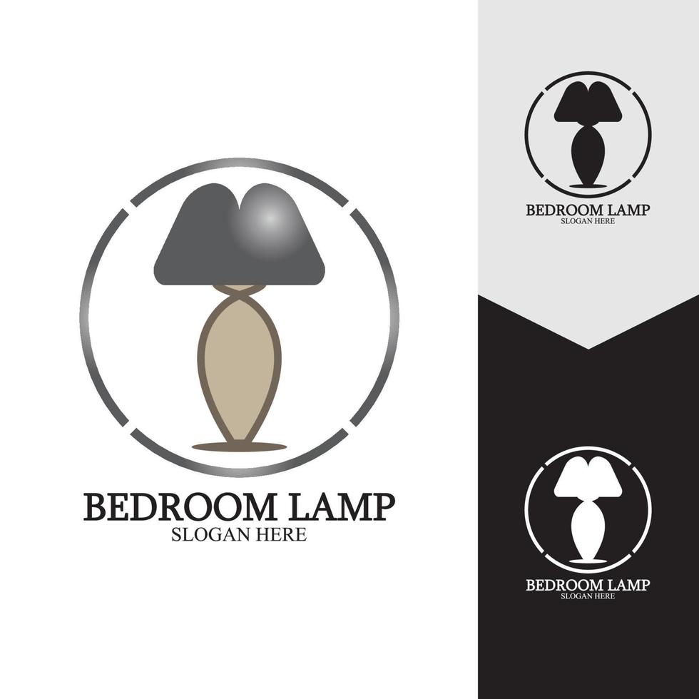 Schlafzimmer Lampe Vektor Icon Hintergrund