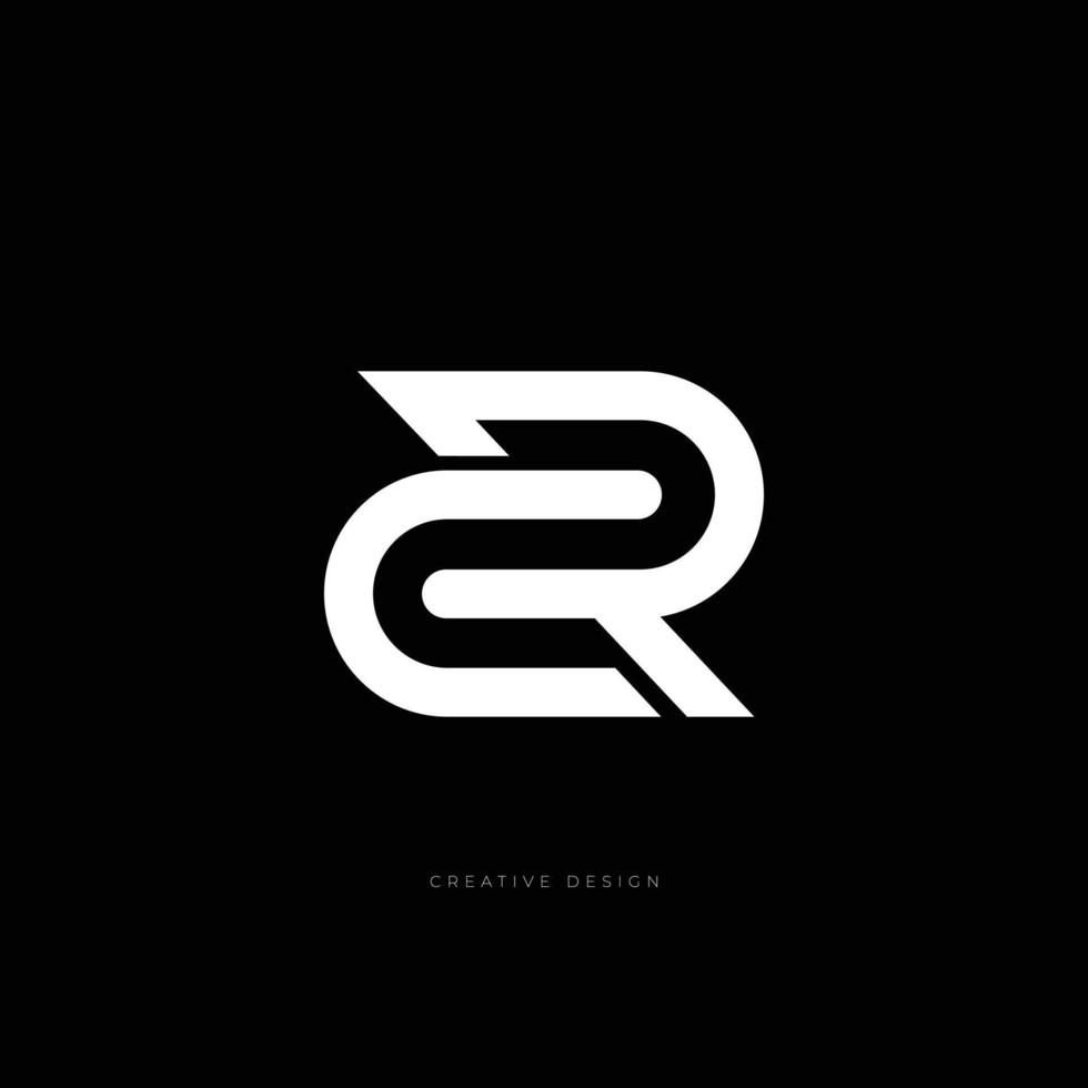 Brief-Branding-Cr-Logo-Konzept vektor
