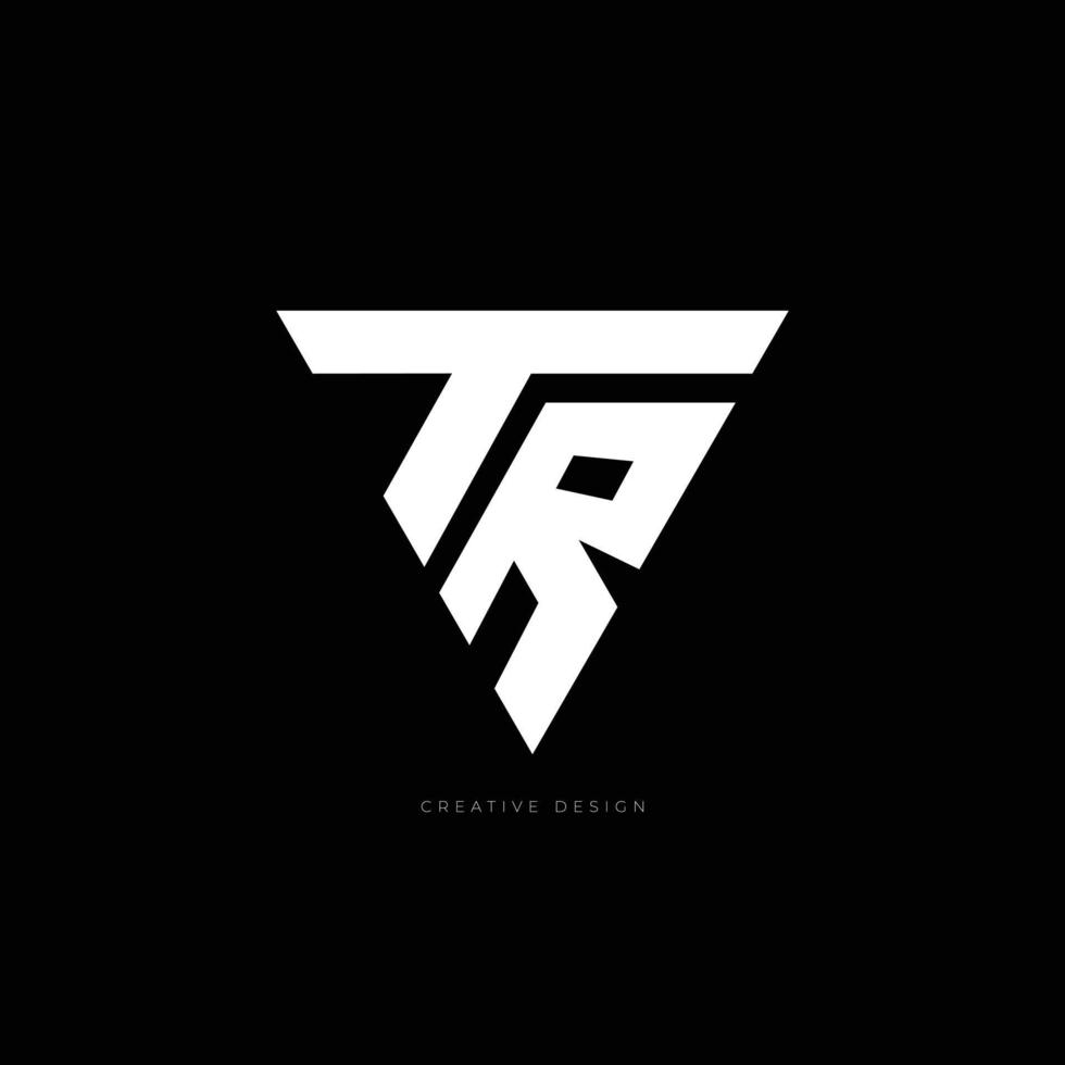 brev design tr triangel varumärke logotyp skapande vektor