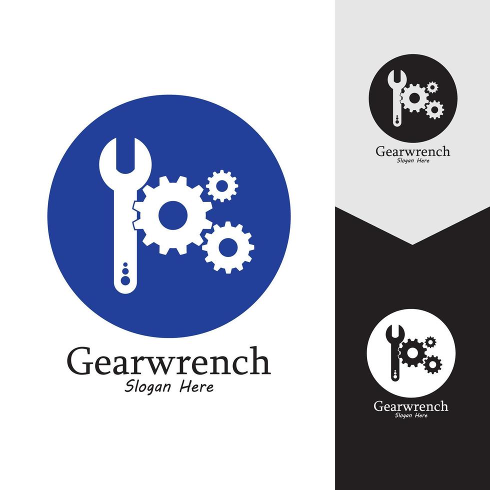 Gearwrench-Vektorsymbol-Hintergrundvorlage vektor