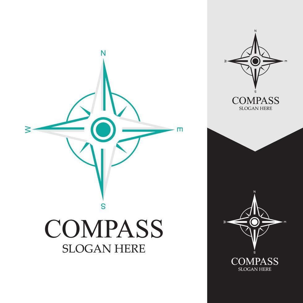 Kompass Logo Vorlage Vektor Icon Illustration Design