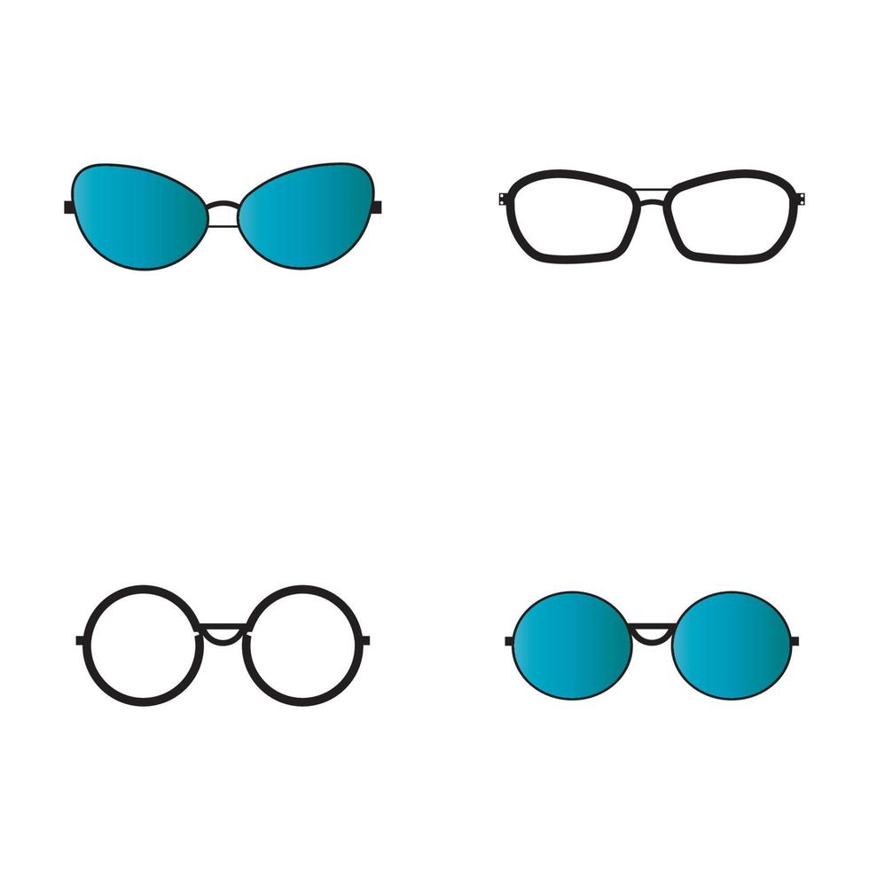 Brille Symbol Vektor flaches Design