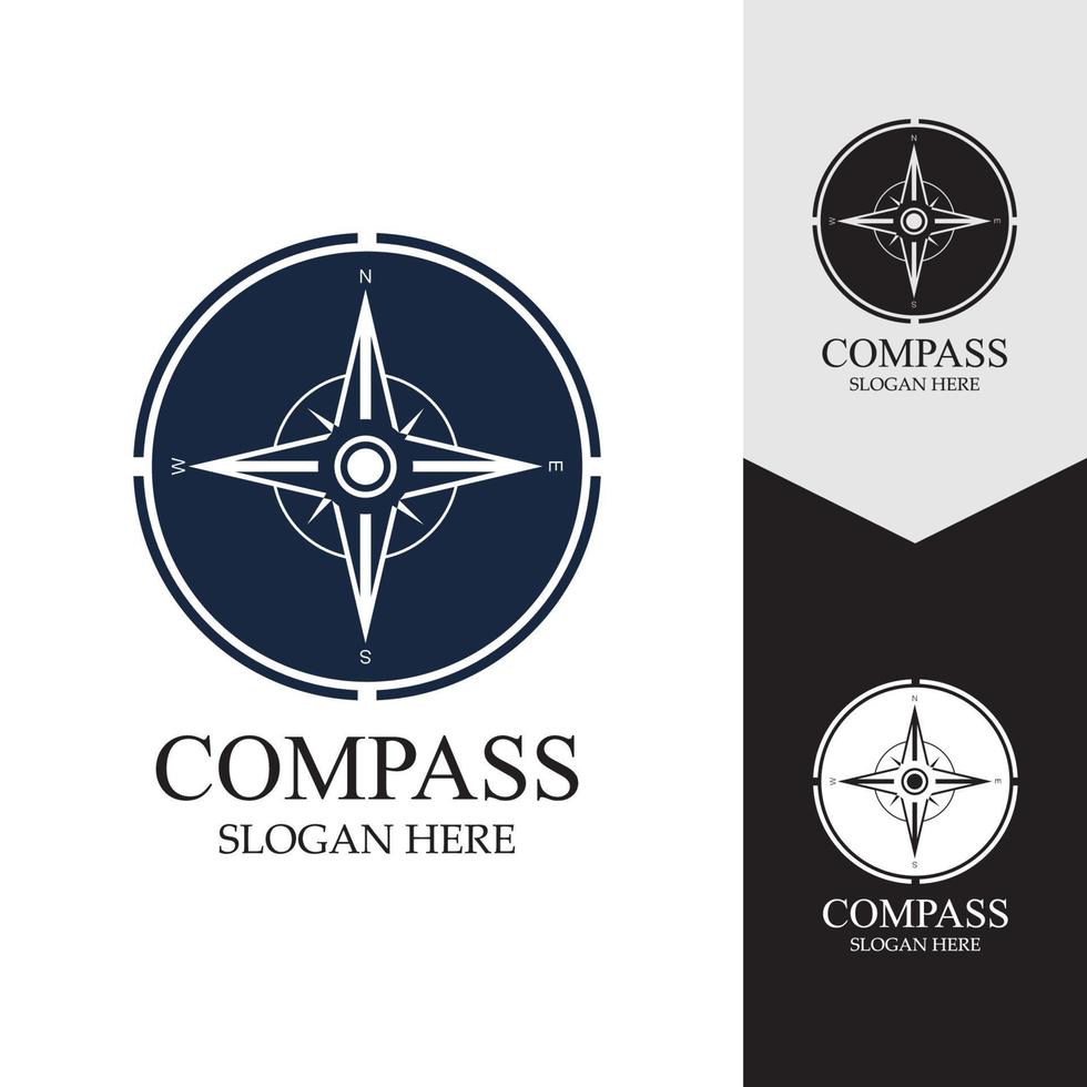 kompass logotyp mall vektor ikon illustration design