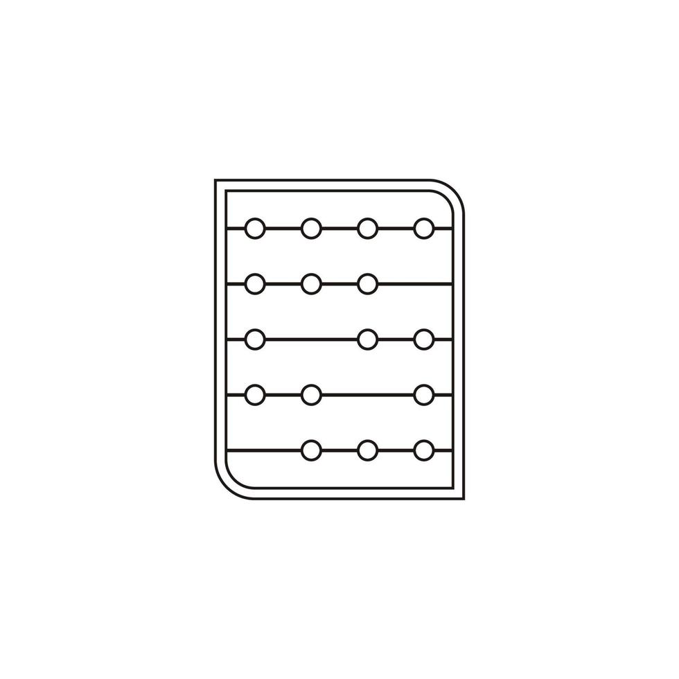 Abakus-Symbol-Vektor-Hintergrund vektor