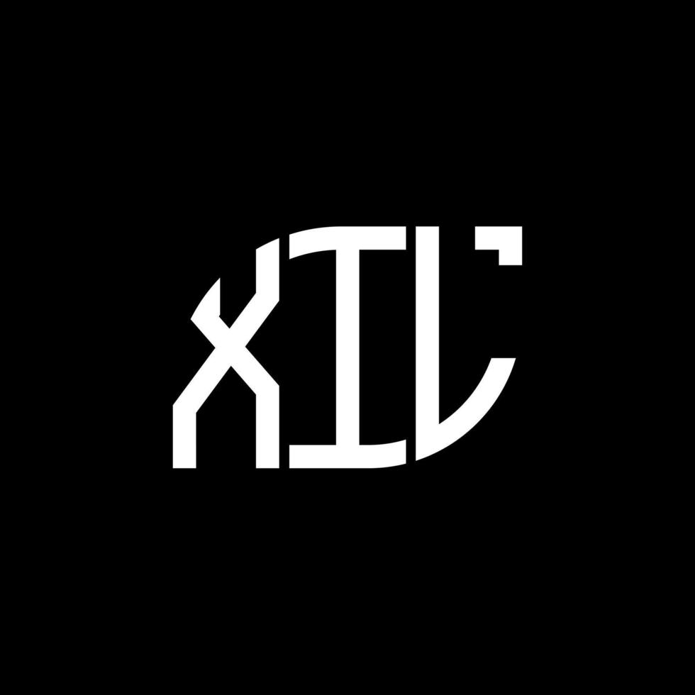 xil brev logotyp design på svart bakgrund. xil kreativa initialer brev logotyp koncept. xil bokstavsdesign. vektor