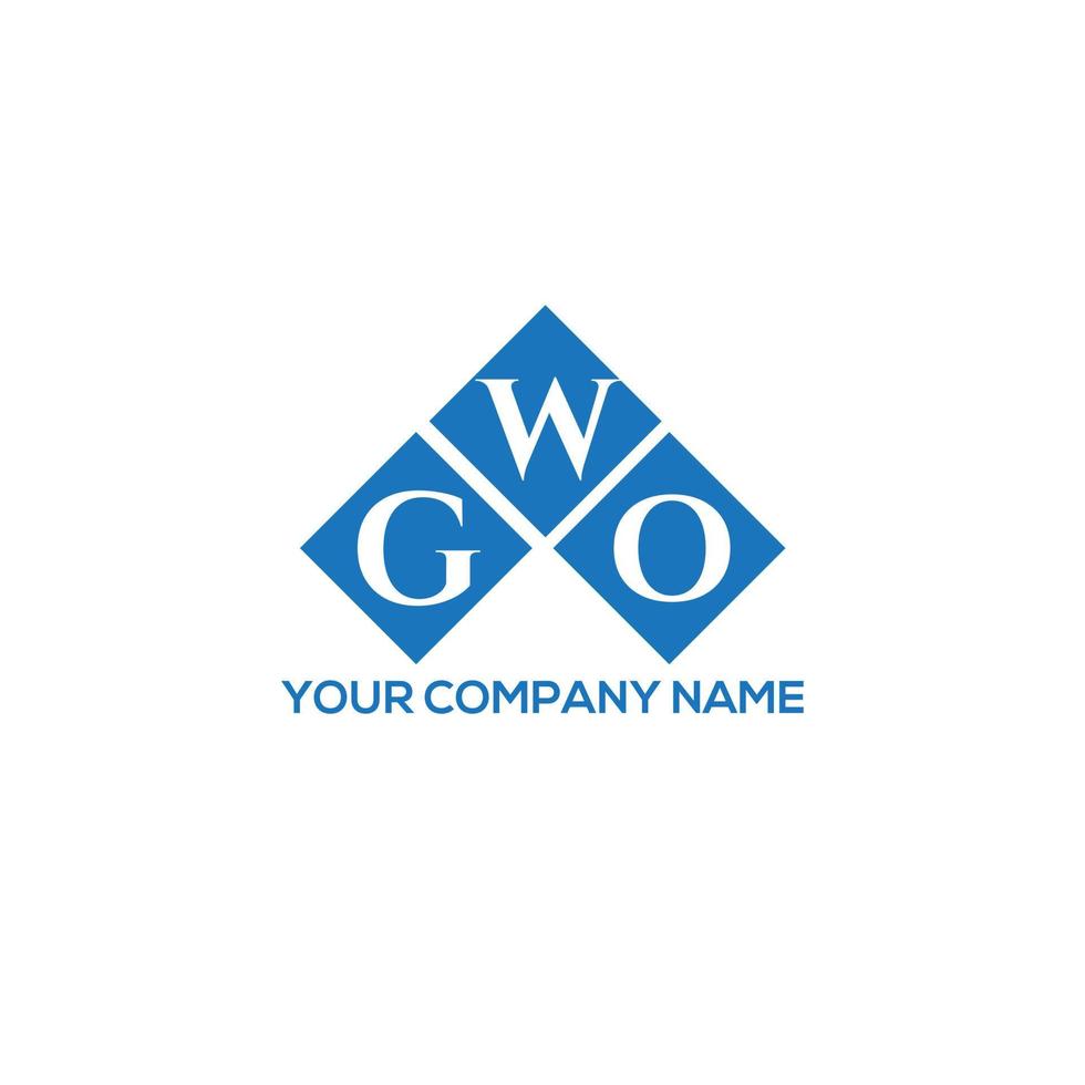 Gwo-Brief-Logo-Design auf weißem Hintergrund. gwo kreatives Initialen-Buchstaben-Logo-Konzept. gwo Briefgestaltung. vektor