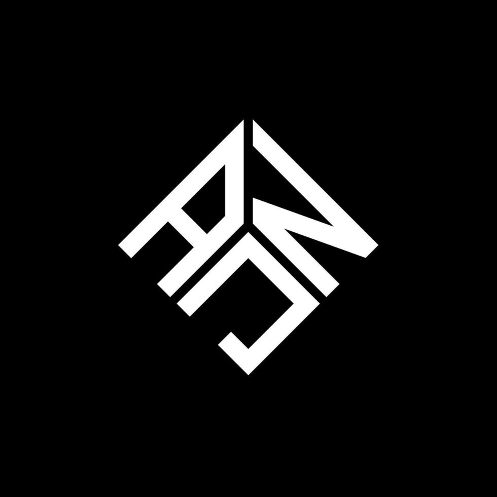 ajn-Buchstaben-Logo-Design auf schwarzem Hintergrund. ajn kreatives Initialen-Buchstaben-Logo-Konzept. ajn Briefgestaltung. vektor
