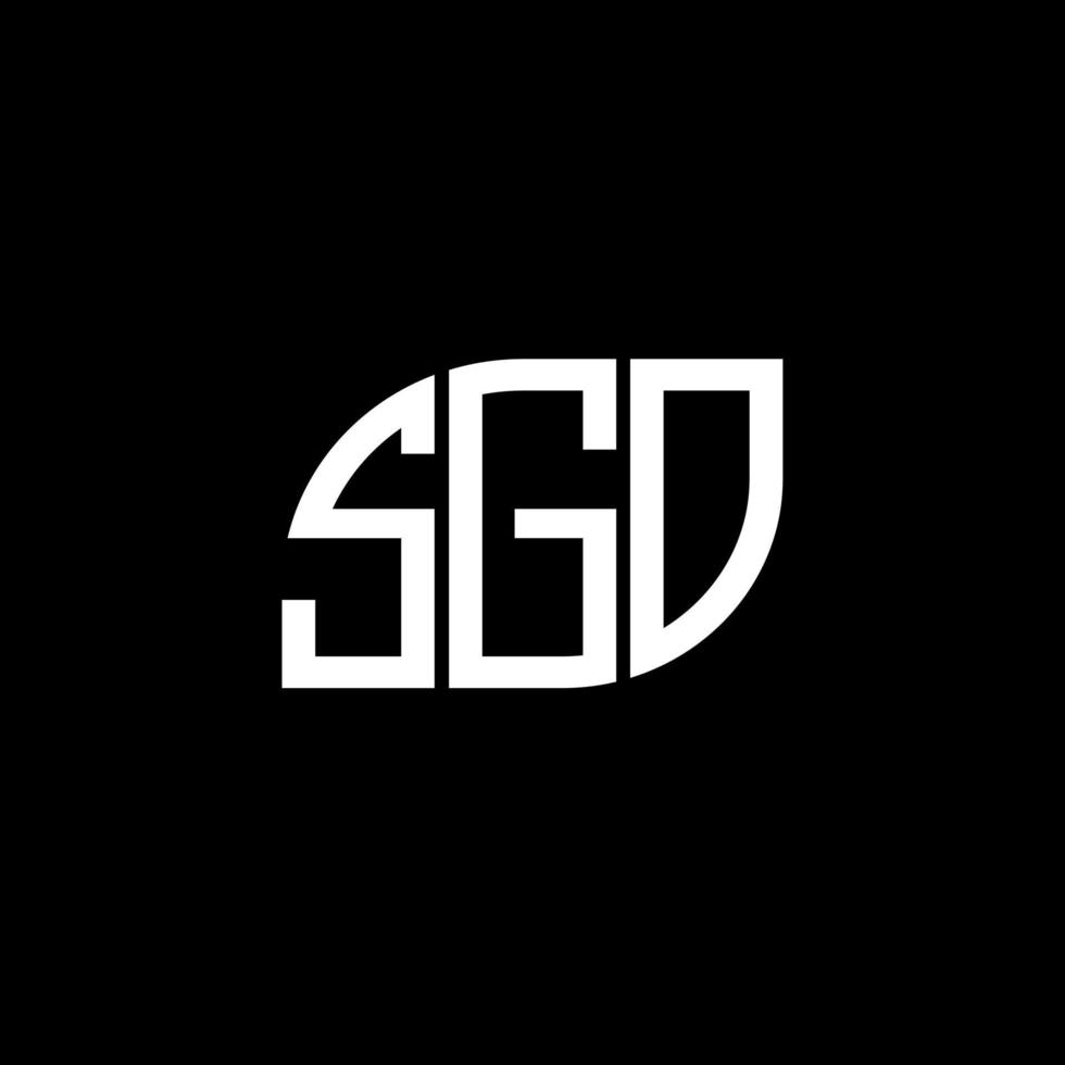 sg-Buchstaben-Logo-Design auf schwarzem Hintergrund. sg kreatives Initialen-Buchstaben-Logo-Konzept. sg-Briefgestaltung. vektor