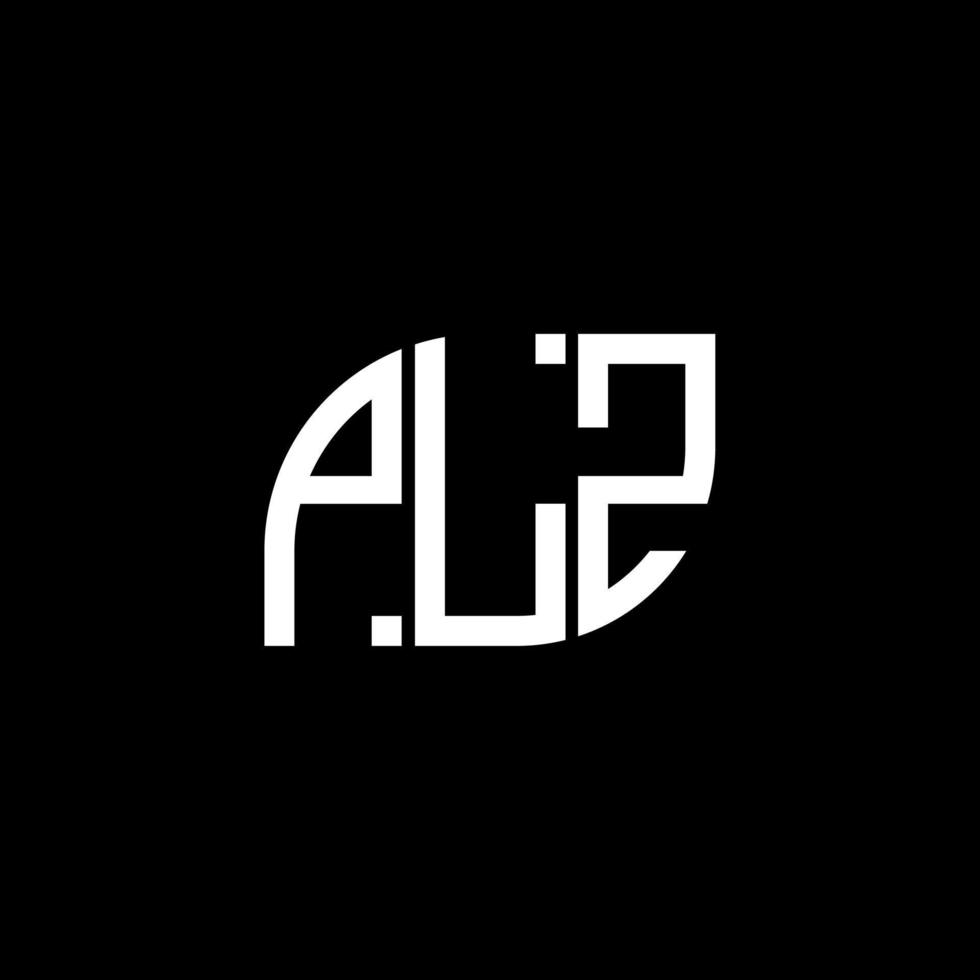 plz brev logotyp design på svart background.plz kreativa initialer brev logotyp concept.plz vektor brev design.