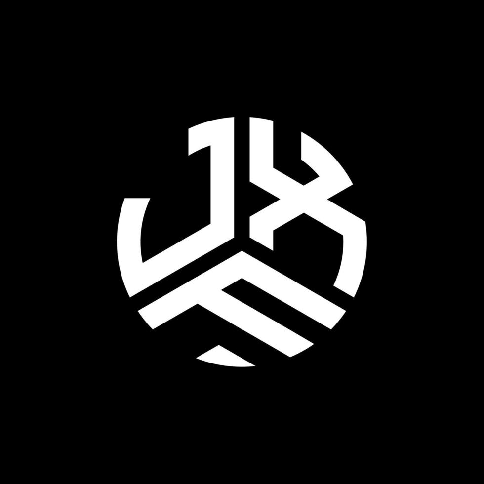 jxf-Buchstaben-Logo-Design auf schwarzem Hintergrund. jxf kreative Initialen schreiben Logo-Konzept. jxf Briefgestaltung. vektor
