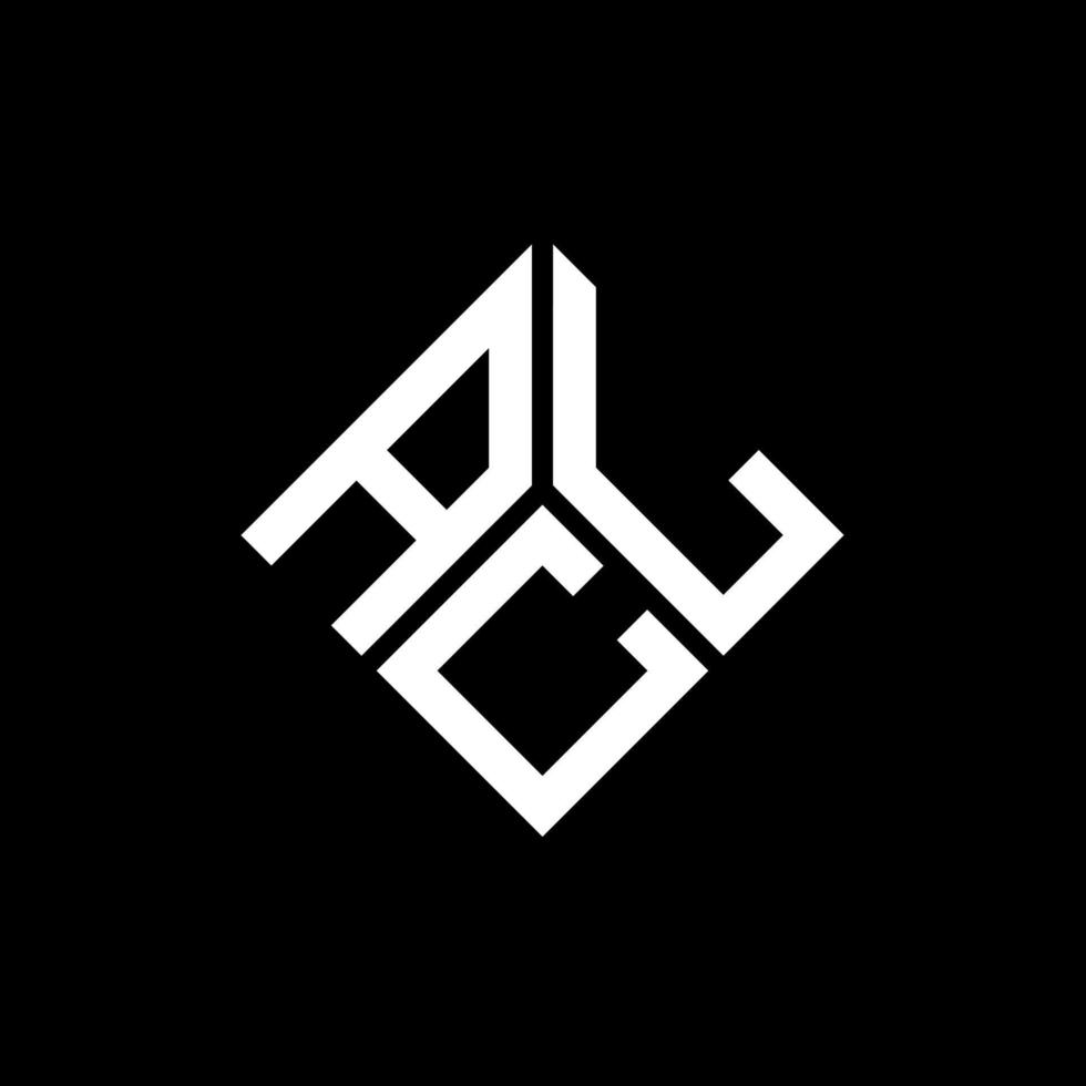 acl brev logotyp design på svart bakgrund. acl kreativa initialer brev logotyp koncept. acl bokstavsdesign. vektor