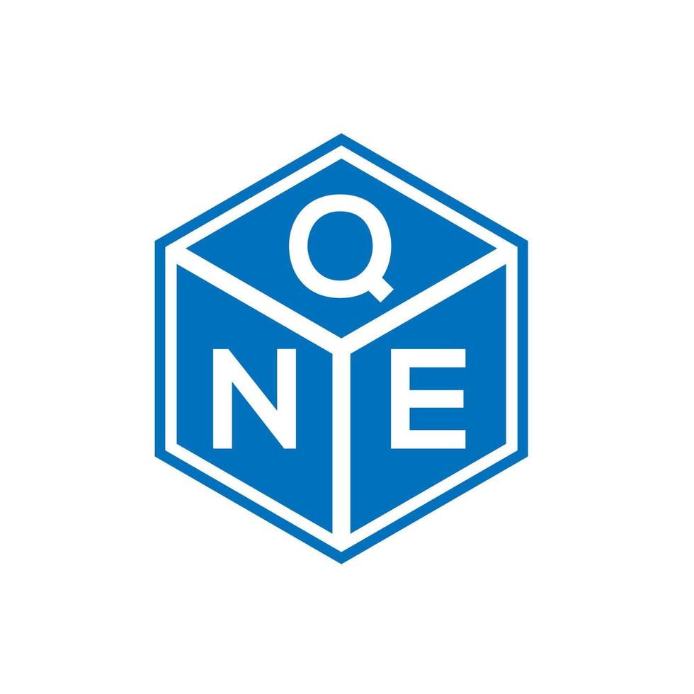 qne brev logotyp design på svart bakgrund. qne kreativa initialer brev logotyp koncept. qne bokstavsdesign. vektor