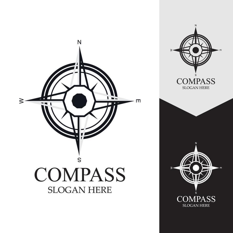 Kompass Logo Vorlage Vektor Icon Illustration Design