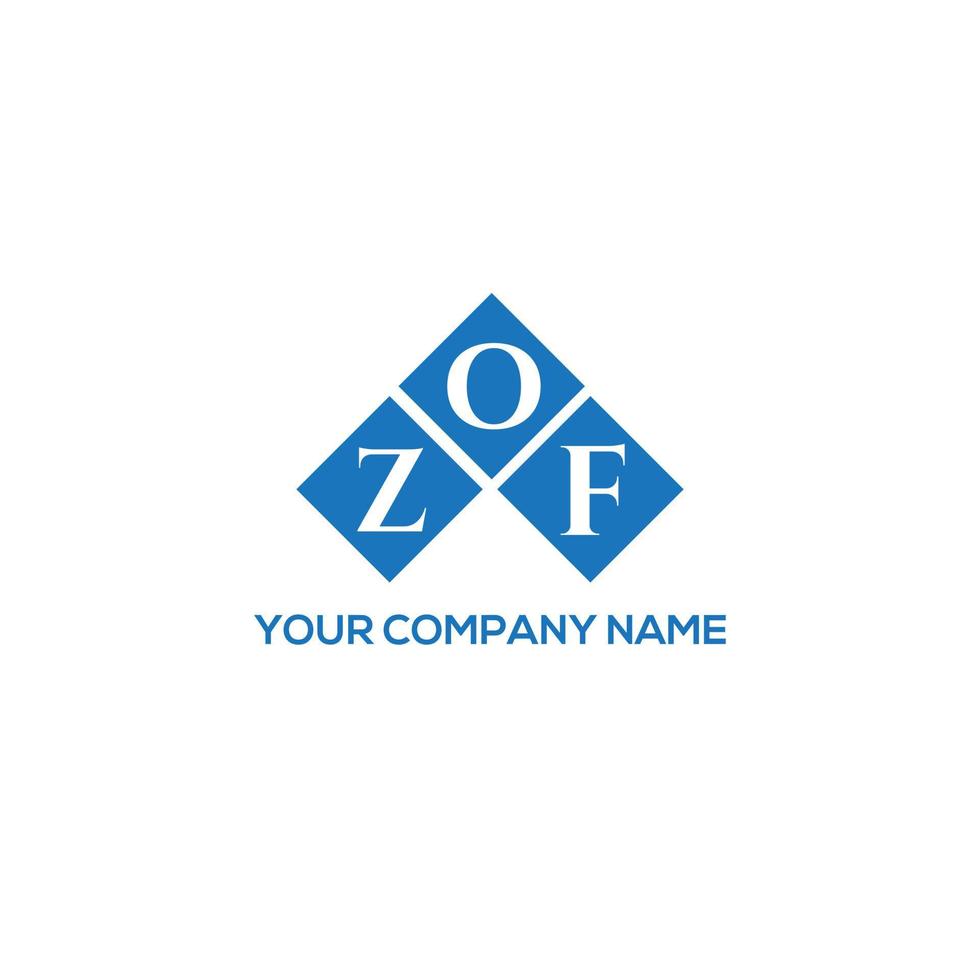 zof brev logotyp design på vit bakgrund. zof kreativa initialer brev logotyp koncept. zof bokstavsdesign. vektor