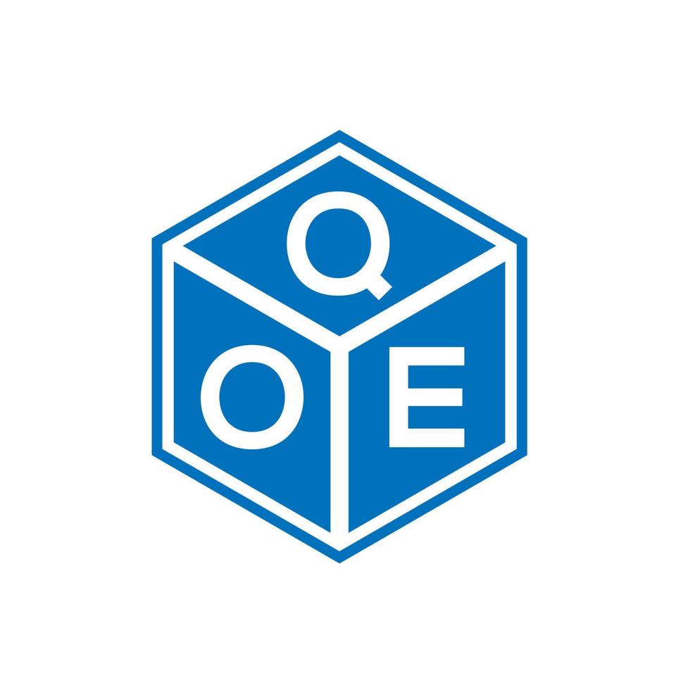 qoe brev logotyp design på svart bakgrund. qoe kreativa initialer brev logotyp koncept. qoe bokstavsdesign. vektor