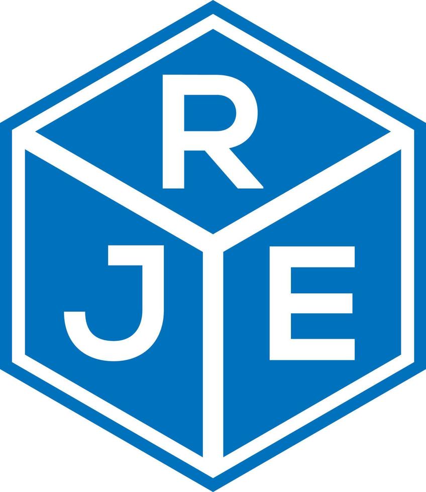 rje brev logotyp design på svart bakgrund. rje kreativa initialer brev logotyp koncept. rje bokstavsdesign. vektor