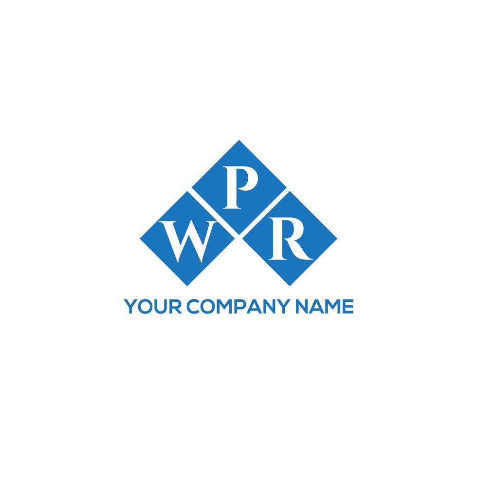 . wpr kreativa initialer brev logotyp koncept. wpr brev design.wpr brev logotyp design på vit bakgrund. wpr kreativa initialer brev logotyp koncept. wpr-bokstavsdesign. vektor