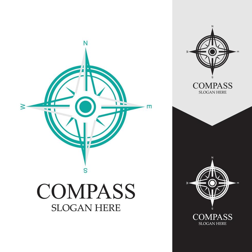 Kompass Logo Vorlage Vektor Icon Illustration Design