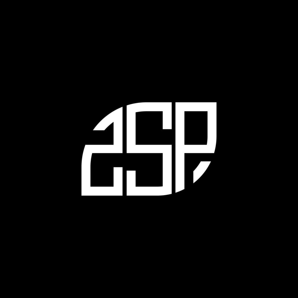 . zsp kreative Initialen schreiben Logo-Konzept. zsp-Buchstaben-Design.zsp-Buchstaben-Logo-Design auf schwarzem Hintergrund. zsp kreative Initialen schreiben Logo-Konzept. zsp Briefgestaltung. vektor