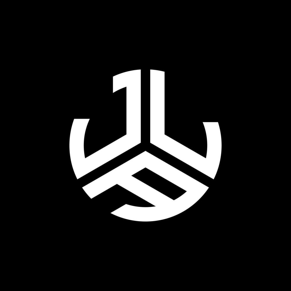 JLA-Brief-Logo-Design auf schwarzem Hintergrund. jla kreatives Initialen-Buchstaben-Logo-Konzept. jla Briefgestaltung. vektor