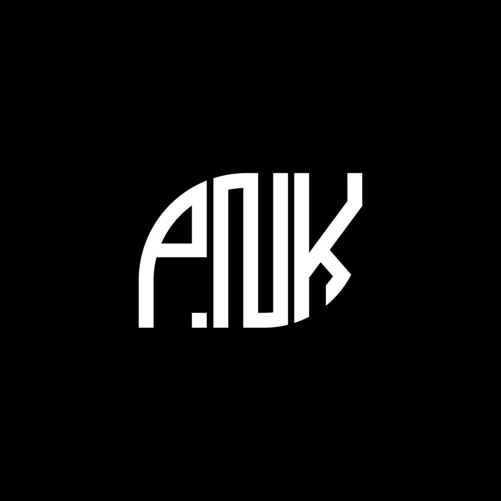 pnk-Buchstaben-Logo-Design auf schwarzem Hintergrund.pnk-Kreativinitialen-Buchstaben-Logo-Konzept.pnk-Vektor-Buchstaben-Design. vektor