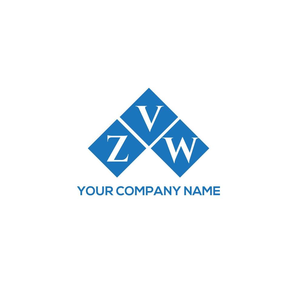 zvw-Brief-Logo-Design auf weißem Hintergrund. zvw kreative Initialen schreiben Logo-Konzept. zvw Briefgestaltung. vektor