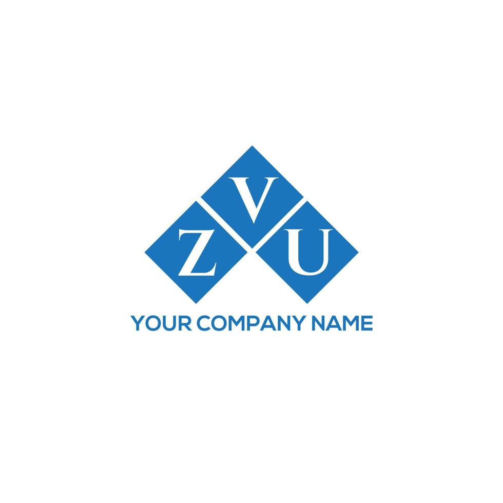 zvu-Brief-Logo-Design auf weißem Hintergrund. zvu kreative Initialen schreiben Logo-Konzept. zvu Briefgestaltung. vektor