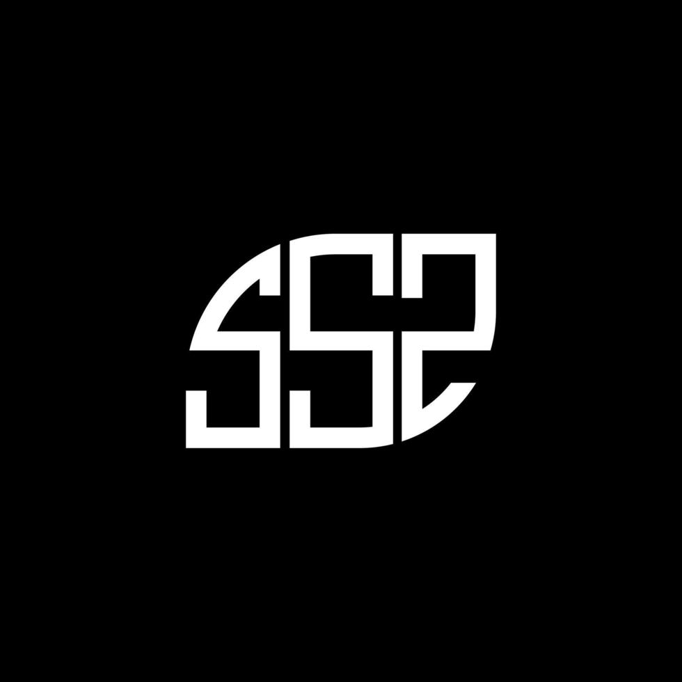 ssz letter design.ssz bokstavslogotyp design på svart bakgrund. ssz kreativa initialer brev logotyp koncept. ssz letter design.ssz bokstavslogotyp design på svart bakgrund. s vektor