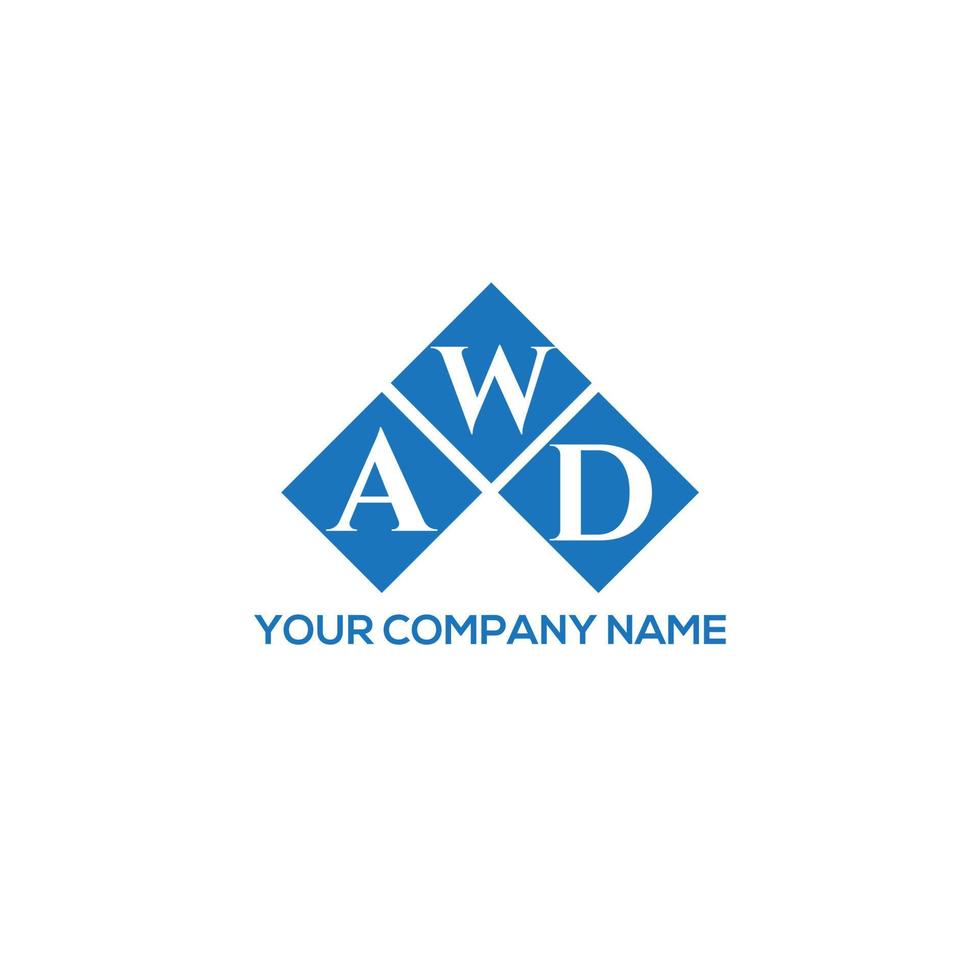 awd brev logotyp design på vit bakgrund. awd kreativa initialer brev logotyp koncept. awd bokstavsdesign. vektor