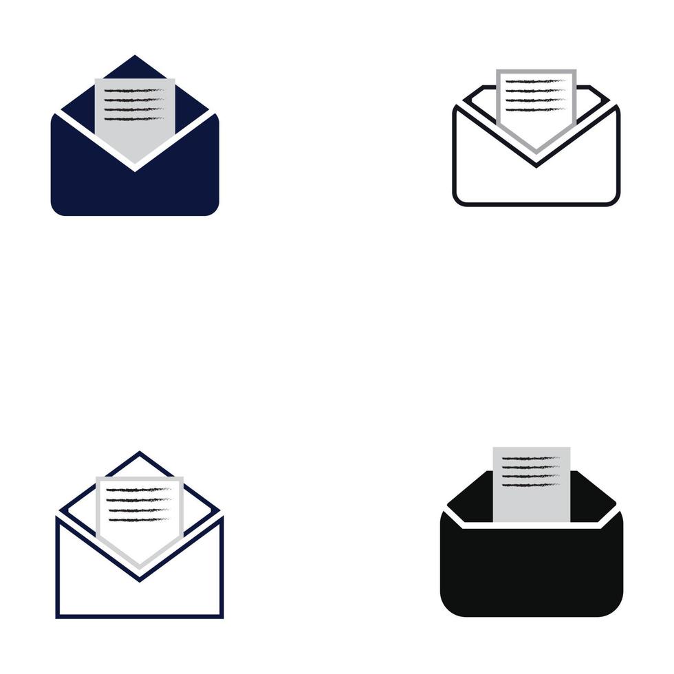 E-Mail-Symbolvektor. E-Mail-Liniensymbol vektor