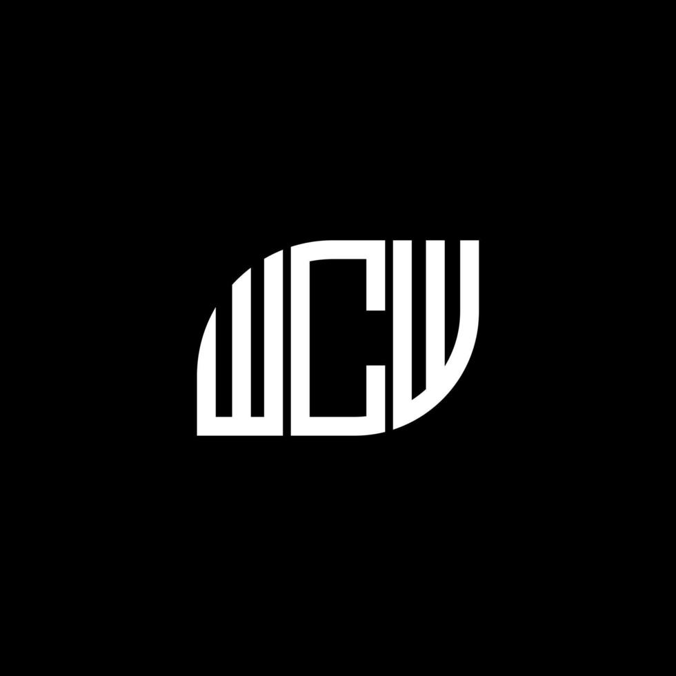 WCW-Buchstaben-Design. WCW-Brief-Logo-Design auf schwarzem Hintergrund. WCW kreatives Initialen-Buchstaben-Logo-Konzept. WCW-Buchstaben-Design. WCW-Brief-Logo-Design auf schwarzem Hintergrund. w vektor