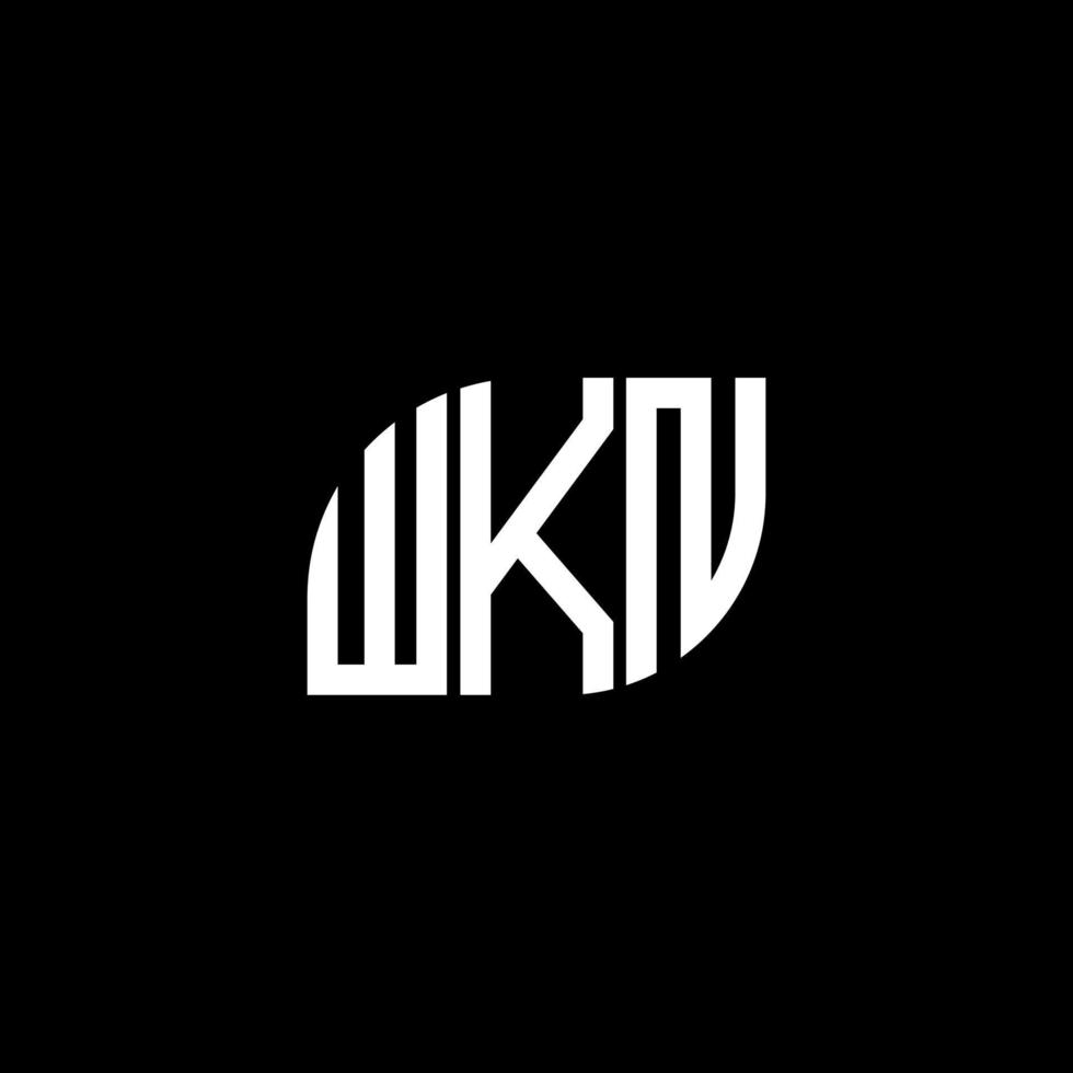 wkn-Buchstaben-Logo-Design auf schwarzem Hintergrund. wkn kreative Initialen schreiben Logo-Konzept. wkn Briefgestaltung. vektor