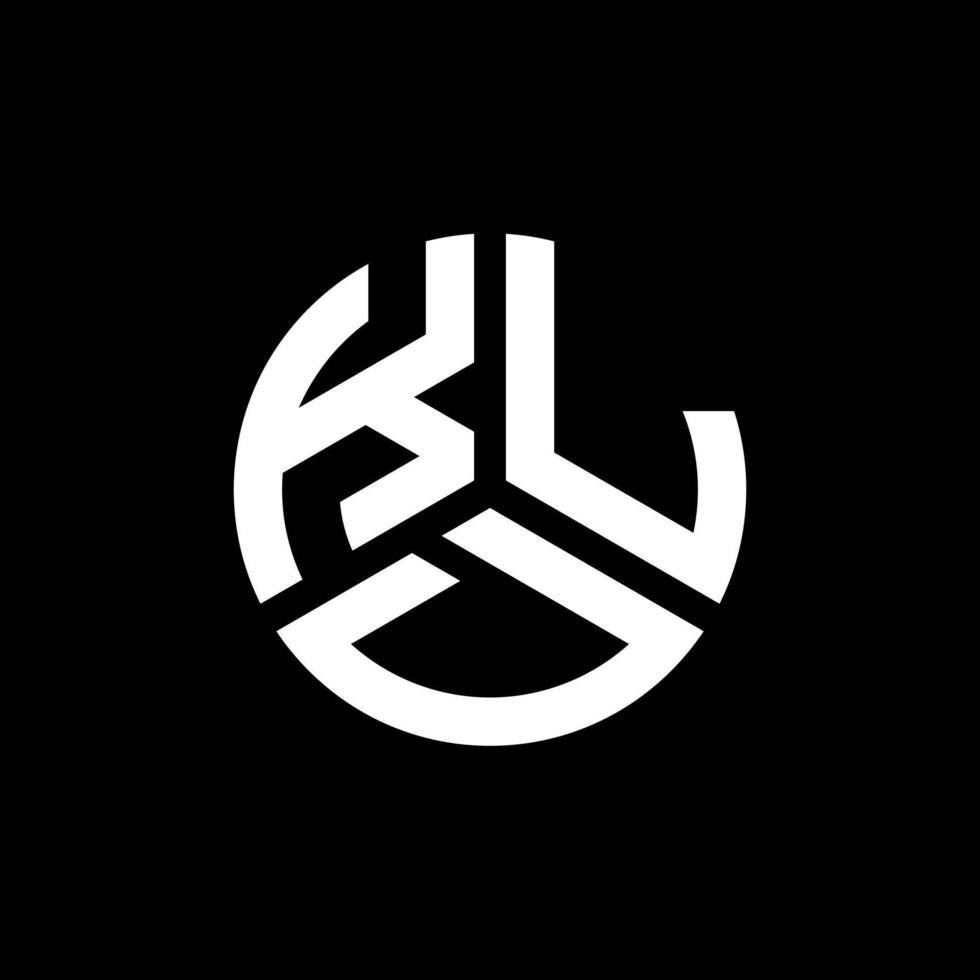 kld brev logotyp design på svart bakgrund. kld kreativa initialer brev logotyp koncept. kld bokstavsdesign. vektor