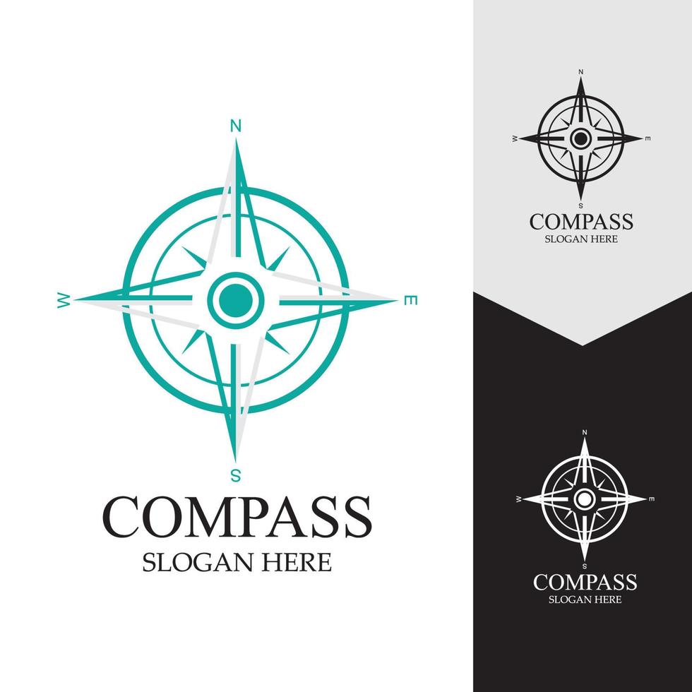 Kompass Logo Vorlage Vektor Icon Illustration Design