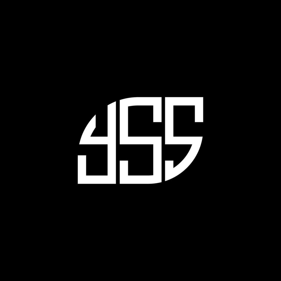 yss brev logotyp design på svart bakgrund. yss kreativa initialer bokstavslogotyp koncept. yss bokstavsdesign. vektor