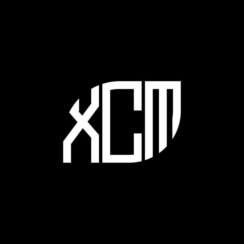 xcm-Brief-Logo-Design auf schwarzem Hintergrund. xcm kreative Initialen schreiben Logo-Konzept. xcm Briefdesign. vektor