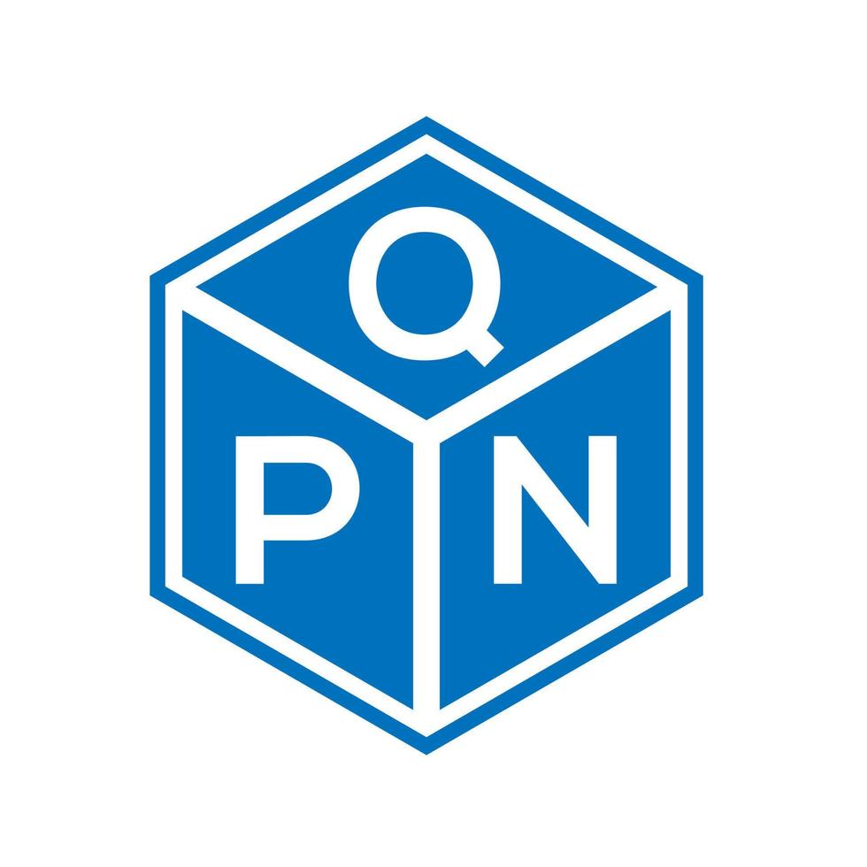 qpn brev logotyp design på svart bakgrund. qpn kreativa initialer bokstavslogotyp koncept. qpn-bokstavsdesign. vektor