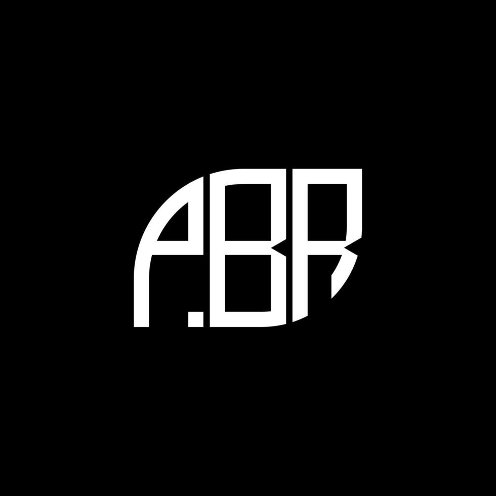 pbr brev logotyp design på svart bakgrund.pbr kreativa initialer bokstav logo concept.pbr vektor brev design.