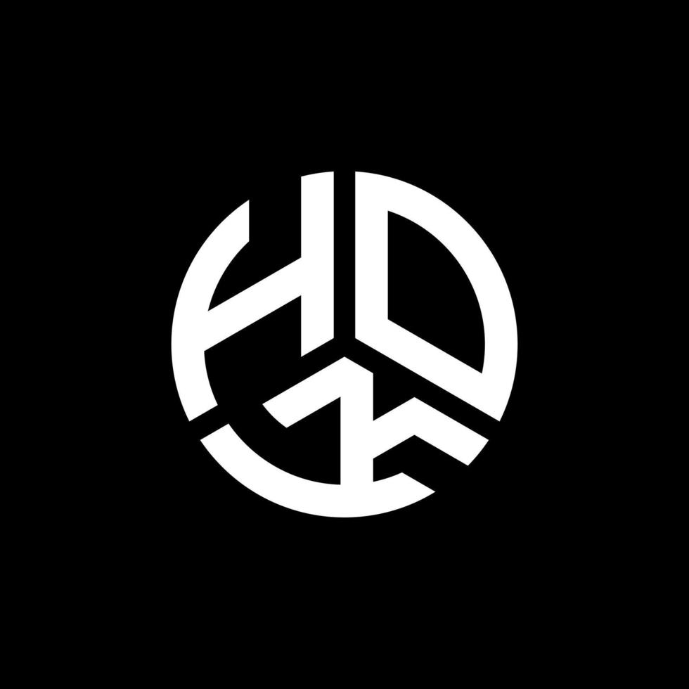 hok-Buchstaben-Logo-Design auf weißem Hintergrund. hok kreative Initialen schreiben Logo-Konzept. hok Briefgestaltung. vektor