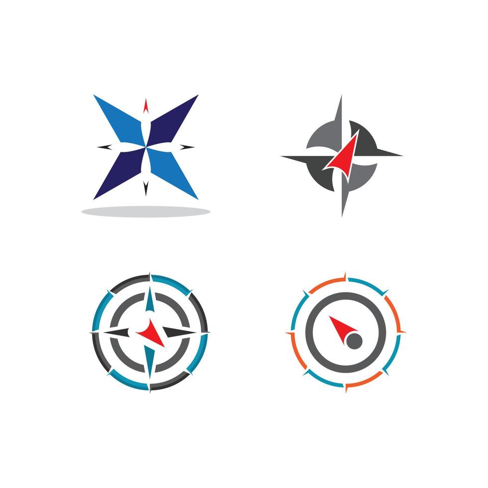 kompass logotyp mall vektor ikon