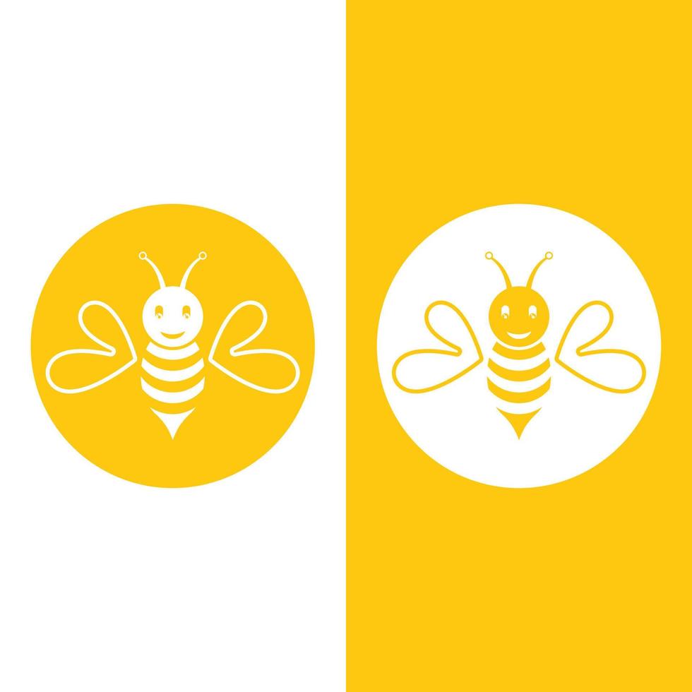 bee logotyp vektor ikon illustration