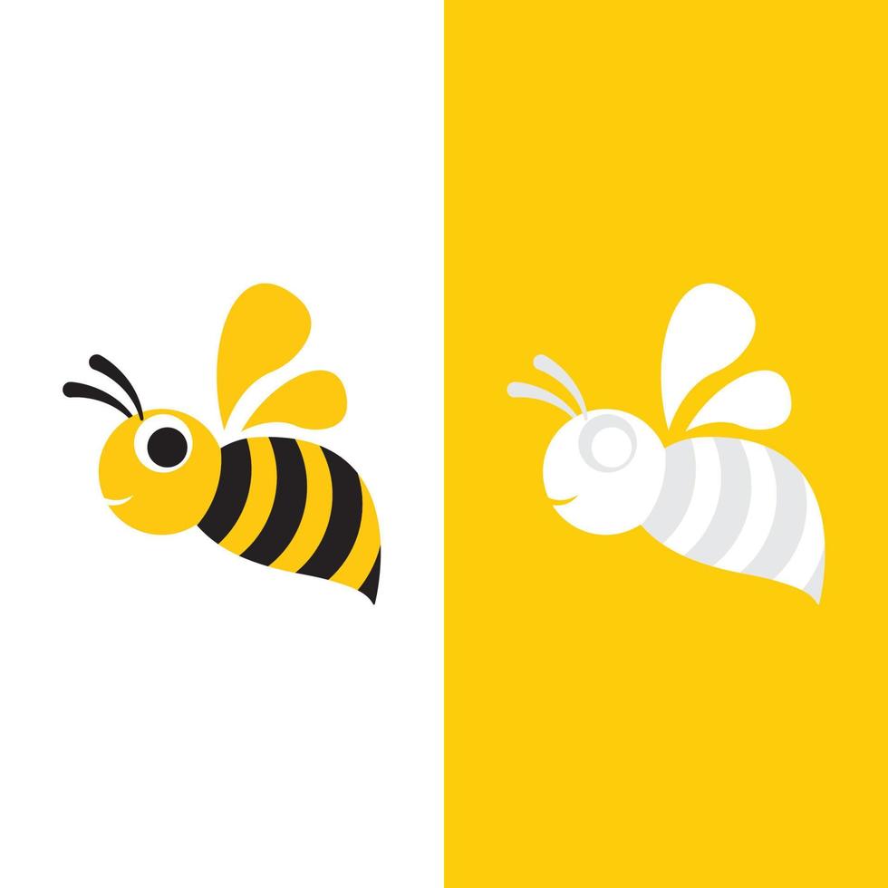 bee logotyp vektor ikon illustration