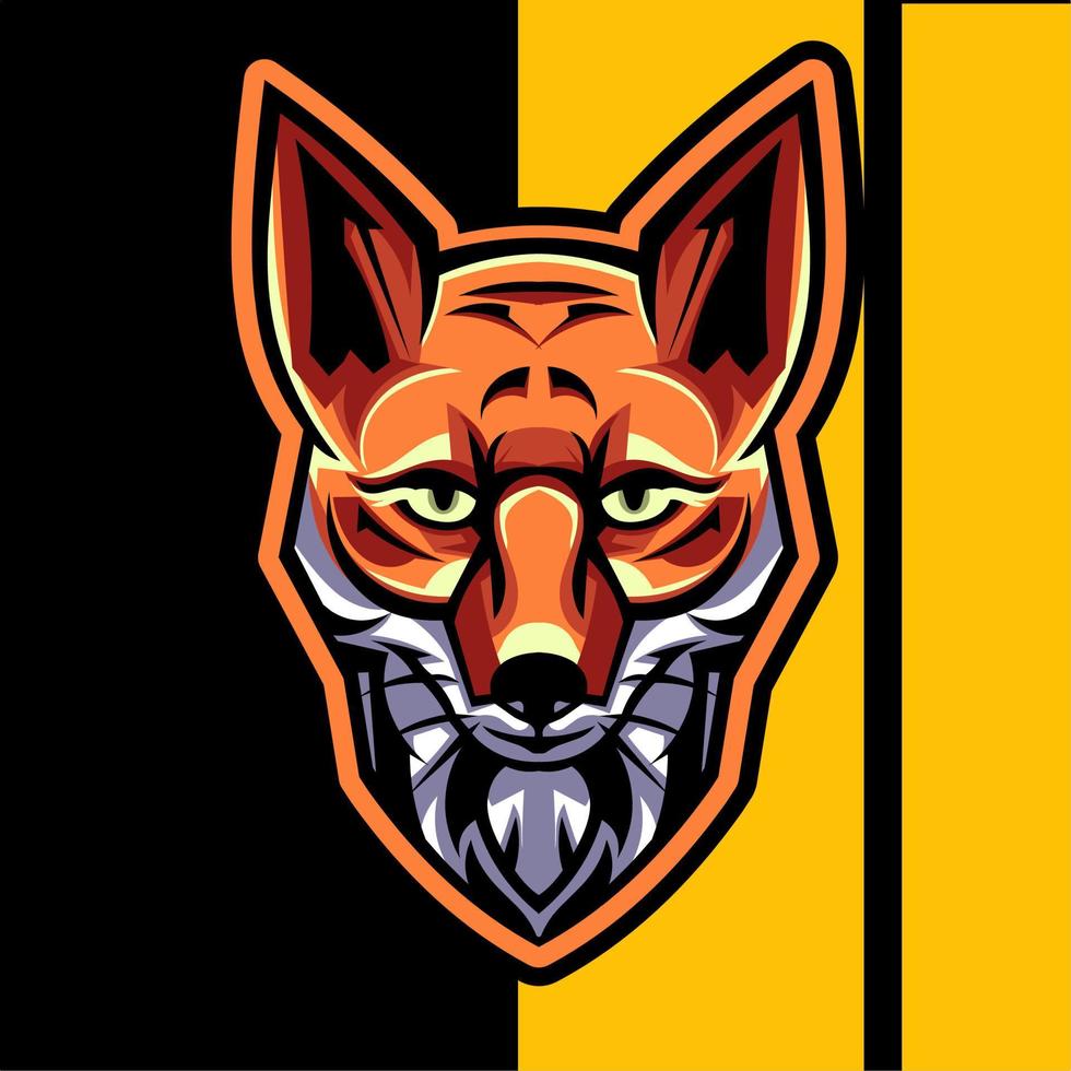 Fuchs-Logo-Esport, für Team, Gamer-Kader, Community, Fuchs-Tier-Symbol vektor