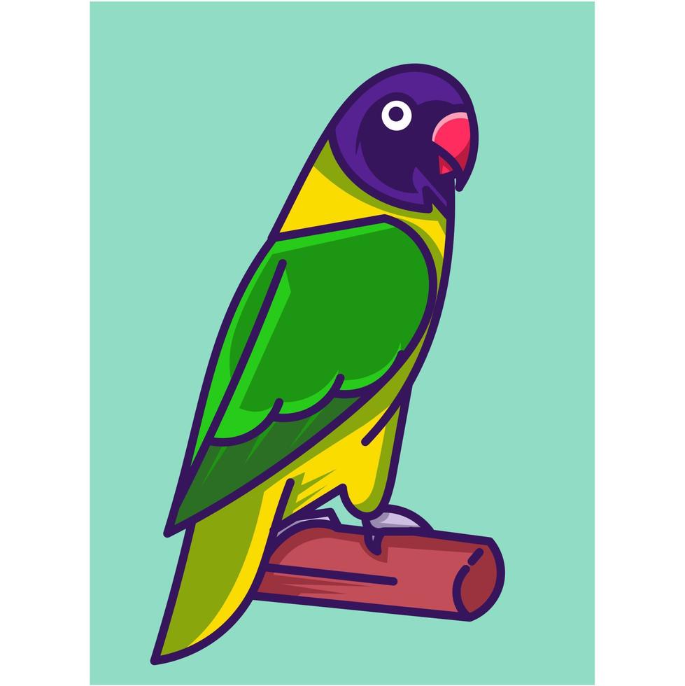 vektor lovebird-ikon, enkel och cool, för hobbyer, gårdar och samhällen